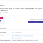 Cognizant Fresher Hiring 2026