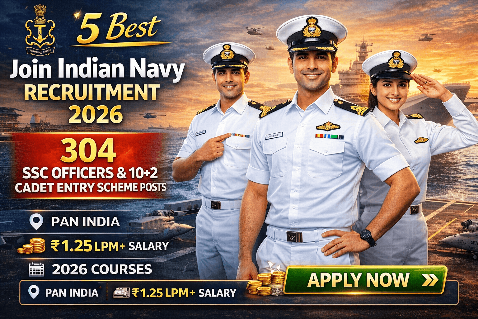 5 Best Join Indian Navy Recruitment 2026 – High-Paying SSC Jobs