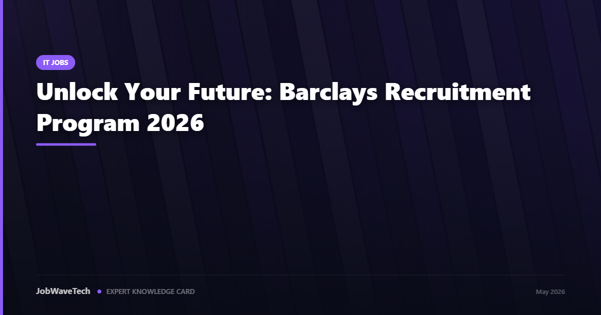 barclays recruitment program 2026