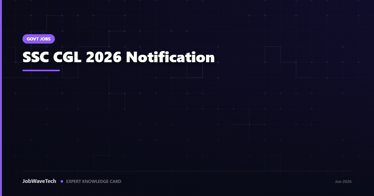SSC CGL 2026 Notification